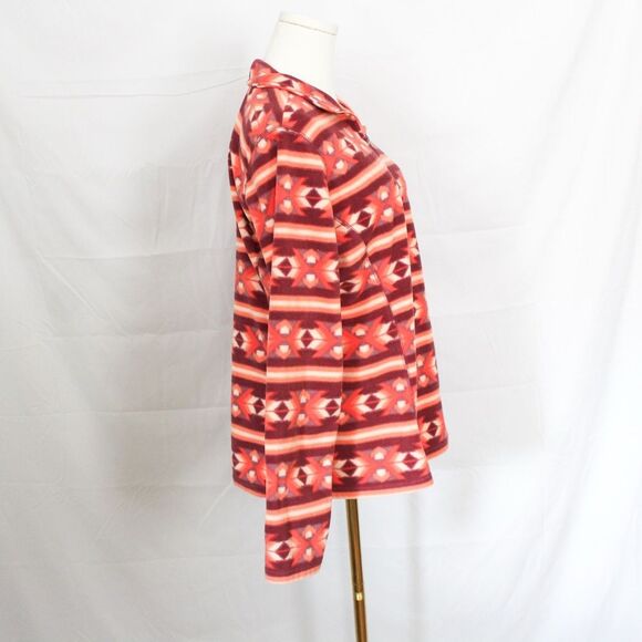 Eddie Bauer Women’s Quest Plush 1/4 Zip Fleece Aztec Print Large - Picture 4 of 7